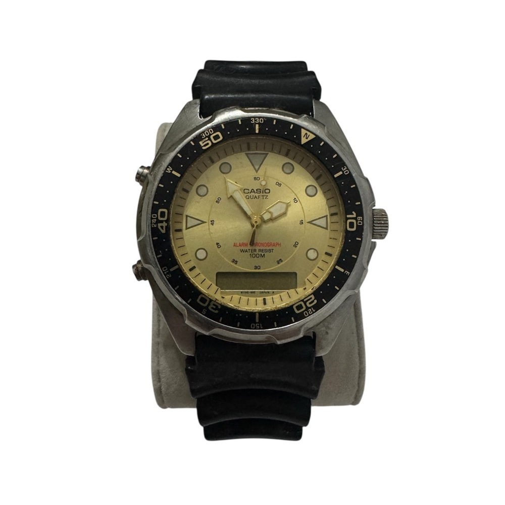 Vintage CASIO 44mm Stainless Steel AMW 320D Beta Arnie Watch